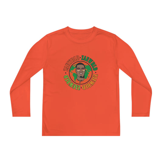 Zae Wrld Circle Tangerine Youth Long Sleeve