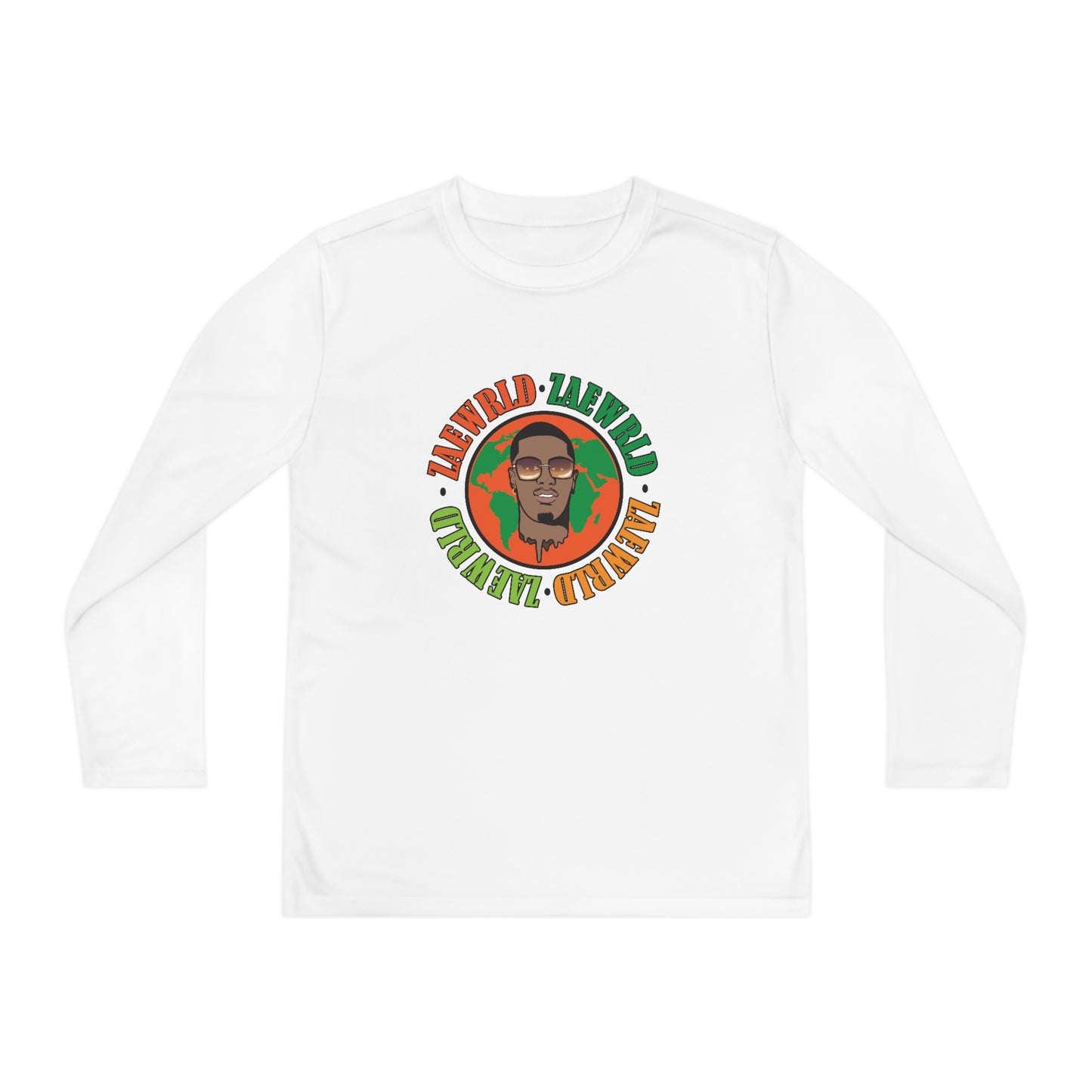 Zae Wrld Circle Tangerine Youth Long Sleeve