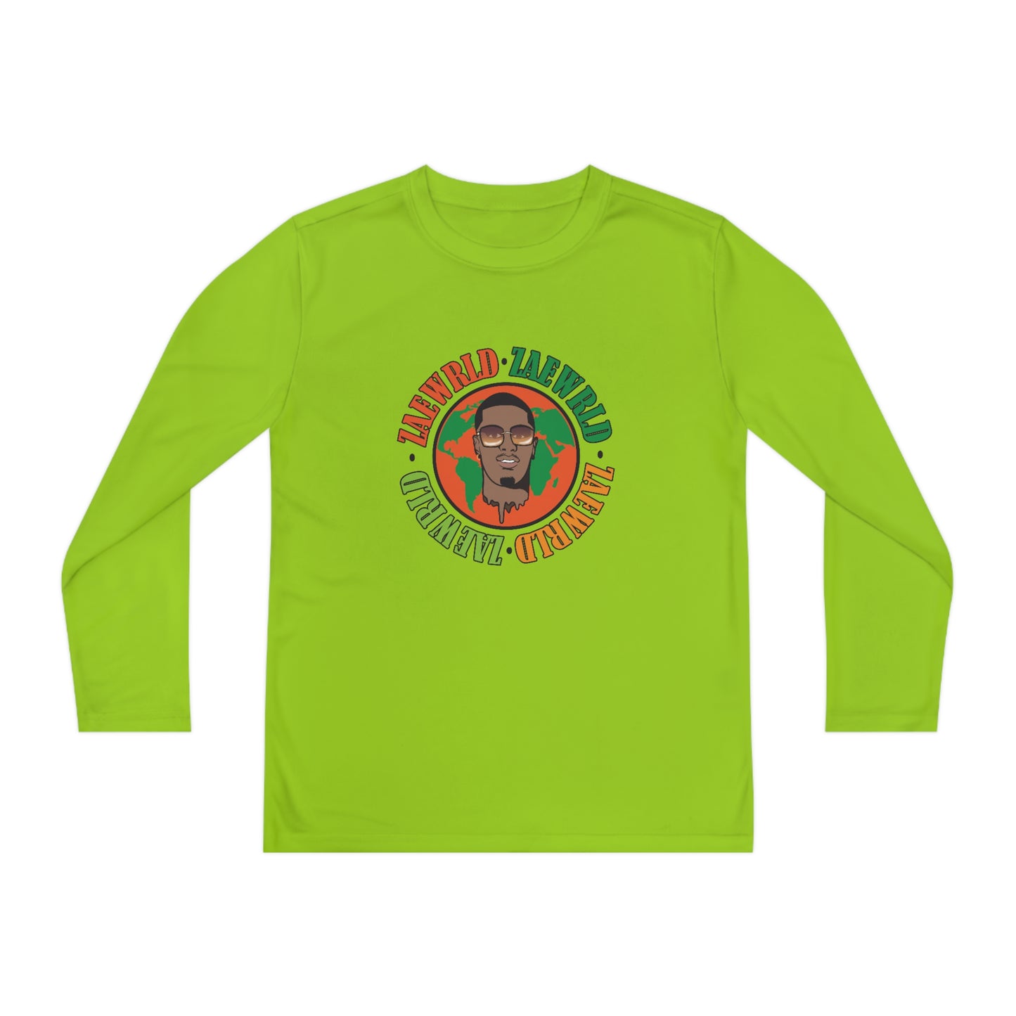 Zae Wrld Circle Tangerine Youth Long Sleeve