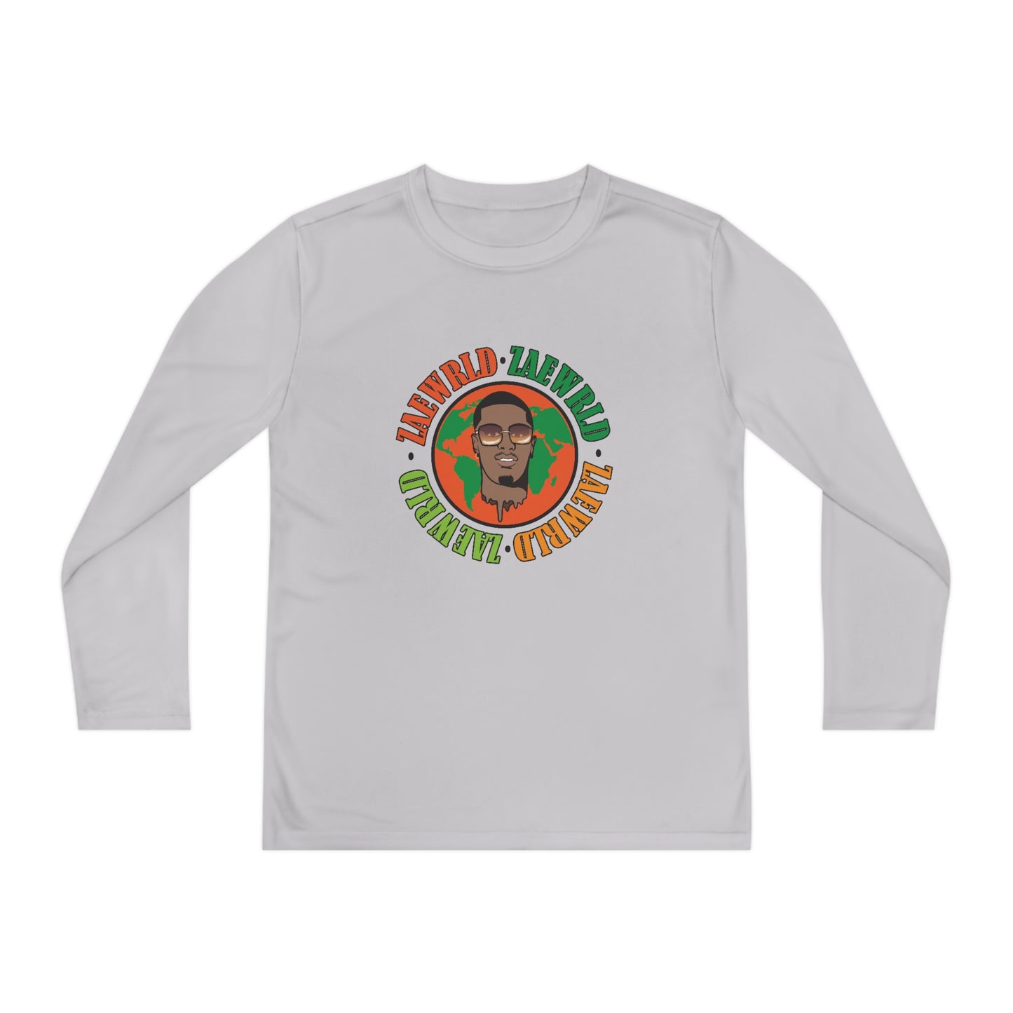 Zae Wrld Circle Tangerine Youth Long Sleeve